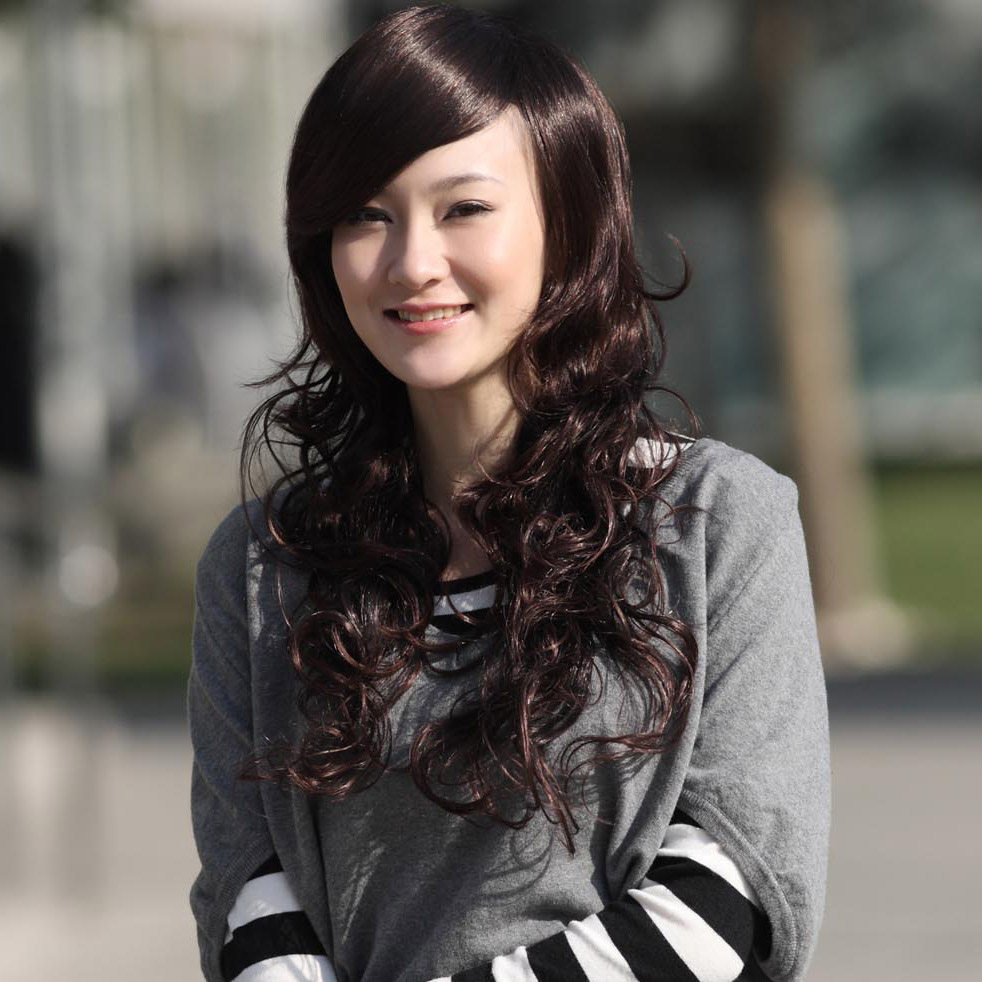 利达假发女 长卷发 蓬松 长卷发 大波浪 气质女生长卷发 斜刘海