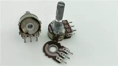 Taiwanese double balance potentiometer MN250K with midpoint] Middle return zero 25MM flower handle