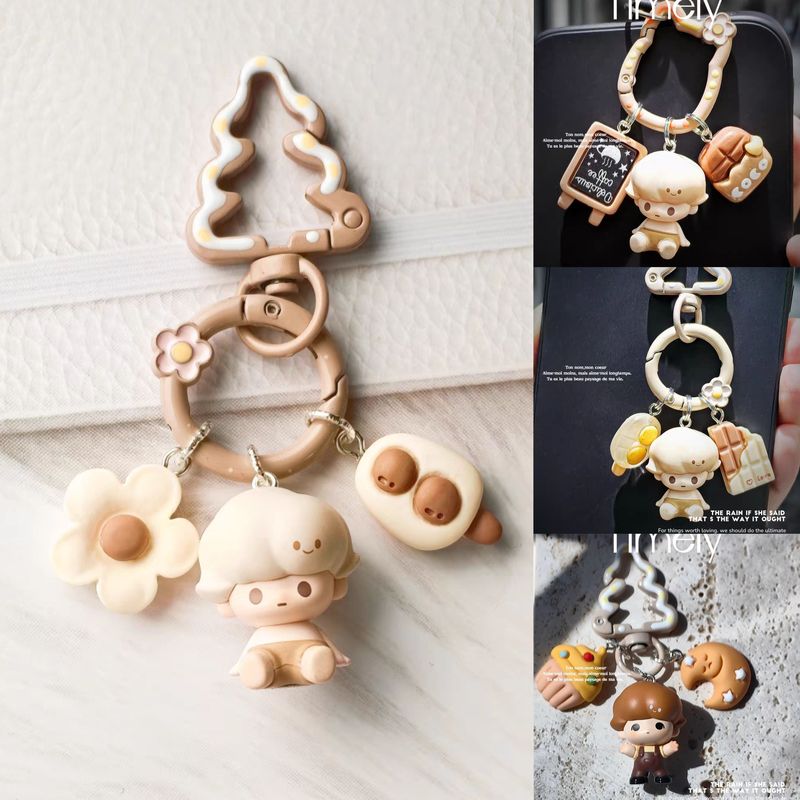 Mobile Phone Chain Keychain Bag Pendant with Genuine Pop Mart Cute Figurines, Christmas Gift, Handmade