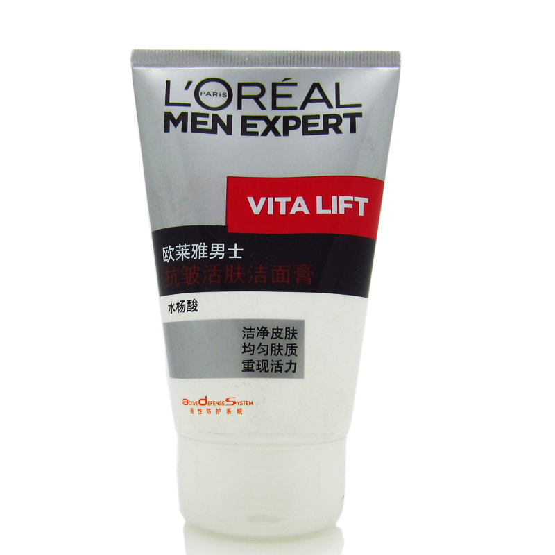 欧莱雅男士抗皱活肤洁面膏100ML 清洁 活肤抗老