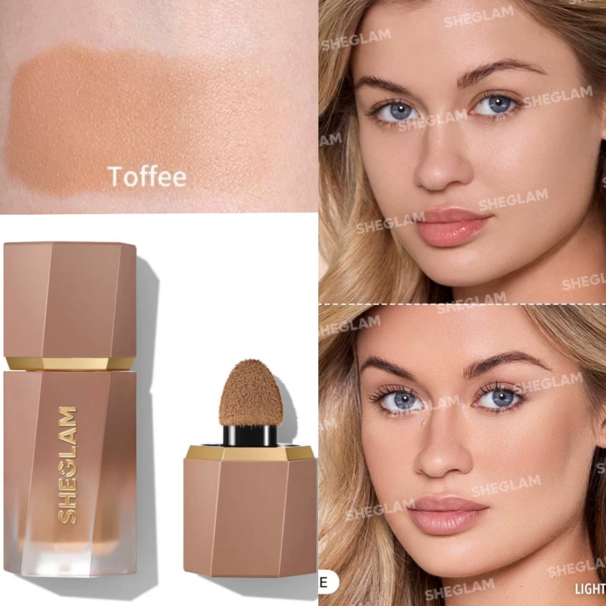 Sheglam Крем для контуринга жидкий в серых тонах, пригоден для начинающих, естественное смазывание, двухцветные хайлайты