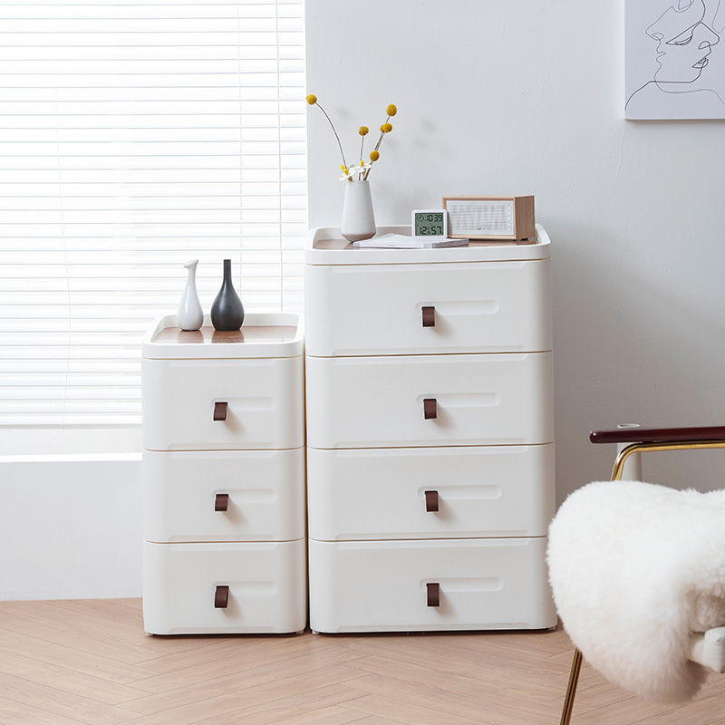 Nordic bedside cabinet Simple modern small household in air cortex bedroom Solid wooden Japanese collection multi-function cabinet