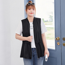 MSShe big code womens dress 2022 new summer clothes micro-fat sister zipped rostride collar snowspun horse chia jacket