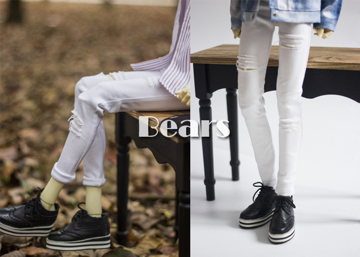 ◆Bears◆BJD baby coat A262 hole small feet stretch white denim pants 1 41 30