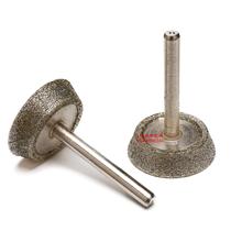 Coarse sand inclined mouth E needle bevel plated diamond grinding head grinding wheel grinding needle shank diameter 6mm transverse machine
