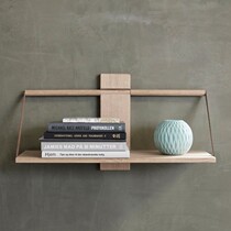 INS北欧风格实木墙上置物架 装饰小书架卫生间毛巾架厨房搁架搁板