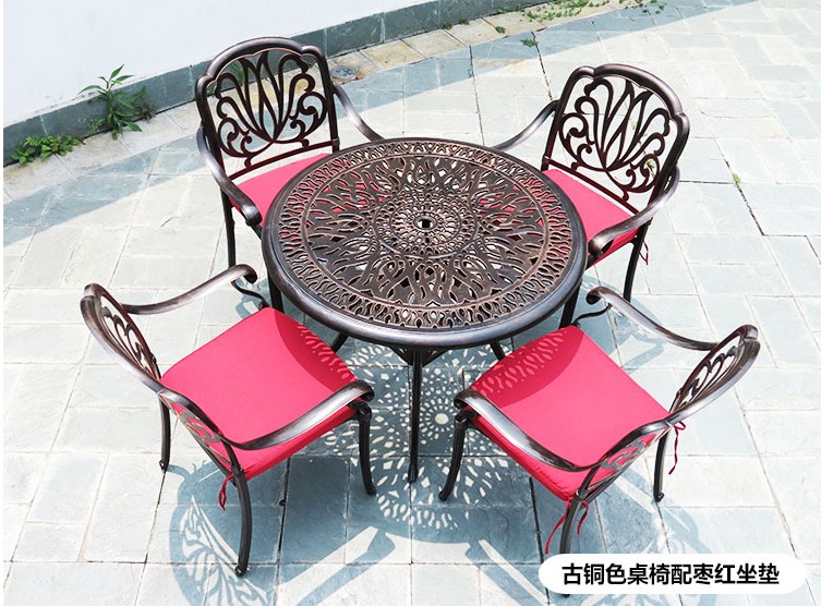 Bàn ghế ngoài trời đúc bàn ghế nhôm Bàn ghế ngoài trời ban công bàn ghế thanh bàn ghế giải trí bàn ghế - Đồ gỗ ngoài trời bàn ghế ngoài trời đẹp