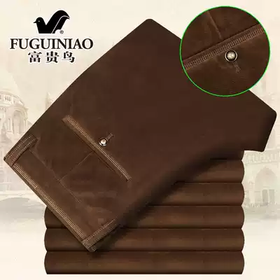 Fugui Bird Corduroy Pants Men's Loose Straight Pants Men's Pants Spring and Autumn Heavy Casual Long Pants