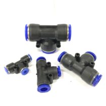 Fast three-way quick links plastic tee PE4 PE6 PE8 PE10 PE12 PE16