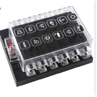 12-way car fuse seat Cruise ship one in 12 out fuse box Car modification fuse box