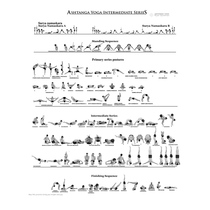 Plus-size paper Ashtanga wall chart Ashtanga Ashtanga one or two series asanas yoga chart