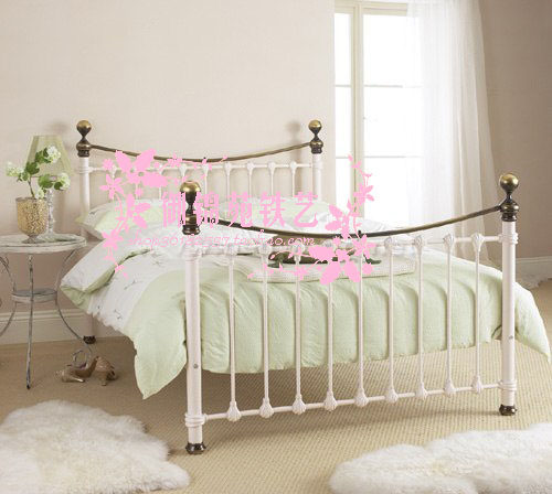 yD417 Wrought iron bed Nordic modern simple apartment bed Iron frame bed 1 5 meters single double bed Iron bed frame 1 8 meters