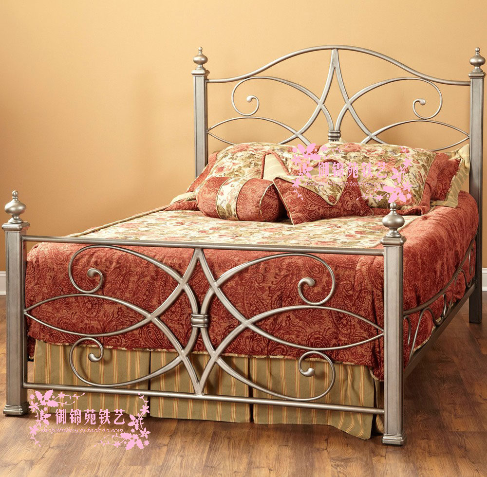 yD643 European style iron art bed modern minimalist double man bed apartment bed 1 5 m 1 8 m bed frame set to be made