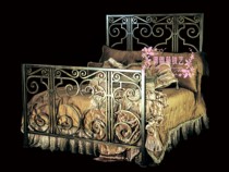 yD585 European-style wrought iron bed Boy single bed Adult double bed Iron bed frame 1 5m Apartment hotel bed
