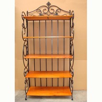 yGZ090 American retro iron storage rack bookshelf display cabinet rack flower rack floor-standing display rack storage rack