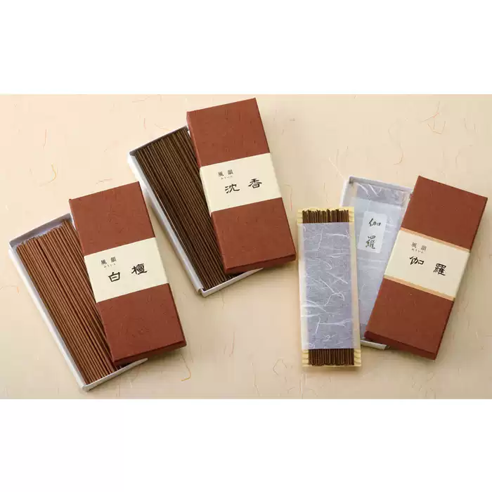 高級線香 伽羅、沈香、白檀3種セット 風韻シリーズ 香木 ◇贈答・進物用お