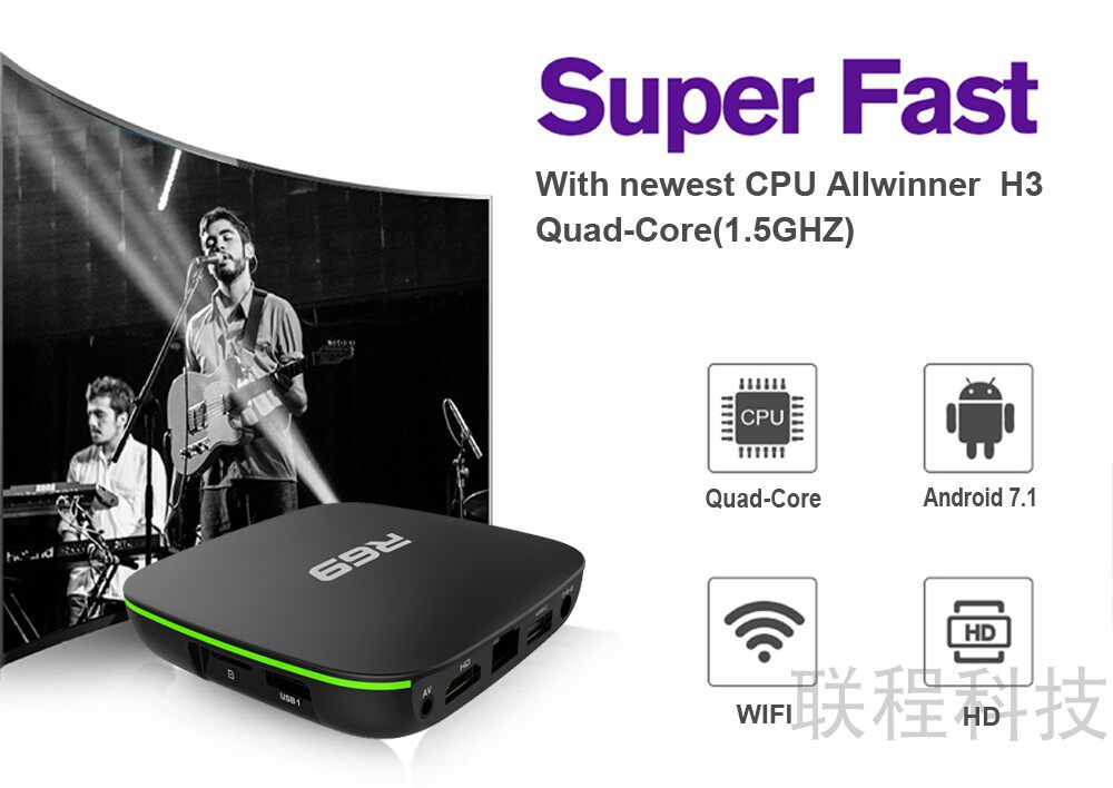 R69 H3 Android system tv box 4k HD network player