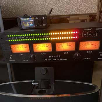 Audio Vu Meter Pointer Music Level Meter with Large Blue Display, High-End Matching Power Amplifier Db Meter Mk-4 Mc-Ii