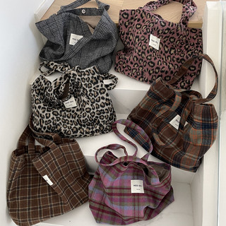 Sac en toile de laine automne et hiver sac à main à pois pour femmes