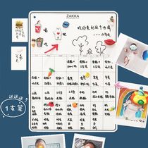 zakka soft whiteboard convenient refrigerator sticker message board rewritable schedule decorative small blackboard calendar tile