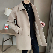 Coat men's seven-year old shop with nine colors of woolen cloth 2022 new men's autumn and winter lapel mid length style trend