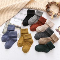 Baby Big Boy socks female cotton loose mouth baby socks autumn and winter thick stockings Japanese cotton childrens socks