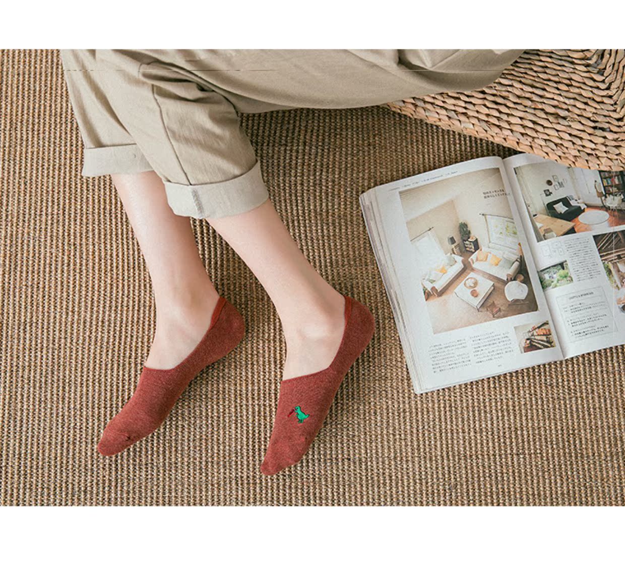 Tất vớ cotton nông vớ vớ vô hình vớ nữ vớ Hàn Quốc dễ thương tất nữ mùa xuân và mùa hè mỏng vớ nữ Nhật Bản - Bít tất nữ vớ da