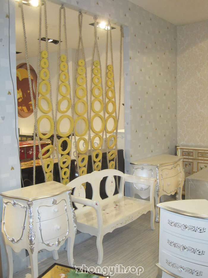 Pastoral Furniture Pearl White Home Lover Chair Sofa Chair Leisure Chair Hand Painted Furniture Double Chair Park Chair