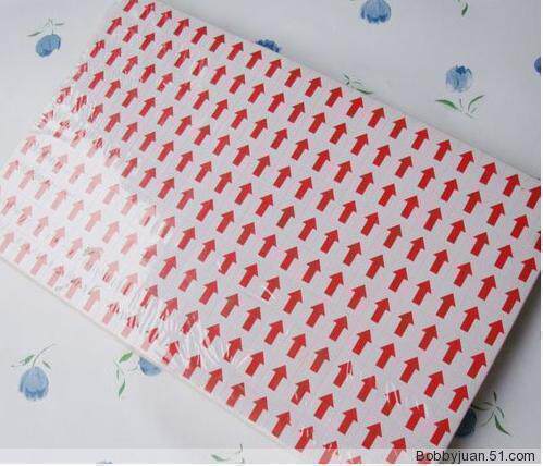 Red arrow self-adhesive stickers instruction label arrow paper arrow stickers a pack of 80 sheets a total of 17600