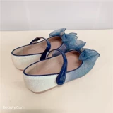 Внешняя торговля, туфли принцессы с круглым носком для девочек, весенне-осенние детские повседневные нескользящие кожаные туфли на липучке Aisha Princess Soft 262