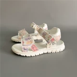 Детские нескользящие модные пляжные сандалии на липучке, Россия, мягкая подошва