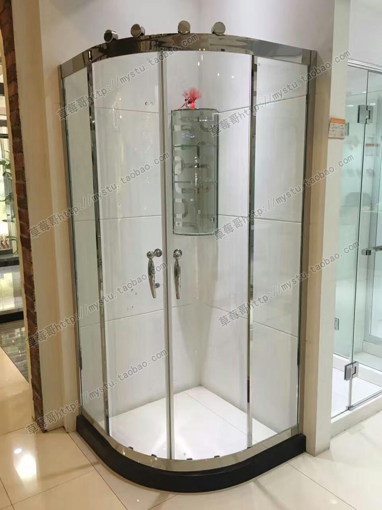 Upscale stainless steel sector shower room Arc Flush Shower OVERALL BATHROOM PARTITION KNIFE-SHAPED SIMPLE DRESSING ROOM TRANSFER DOORS