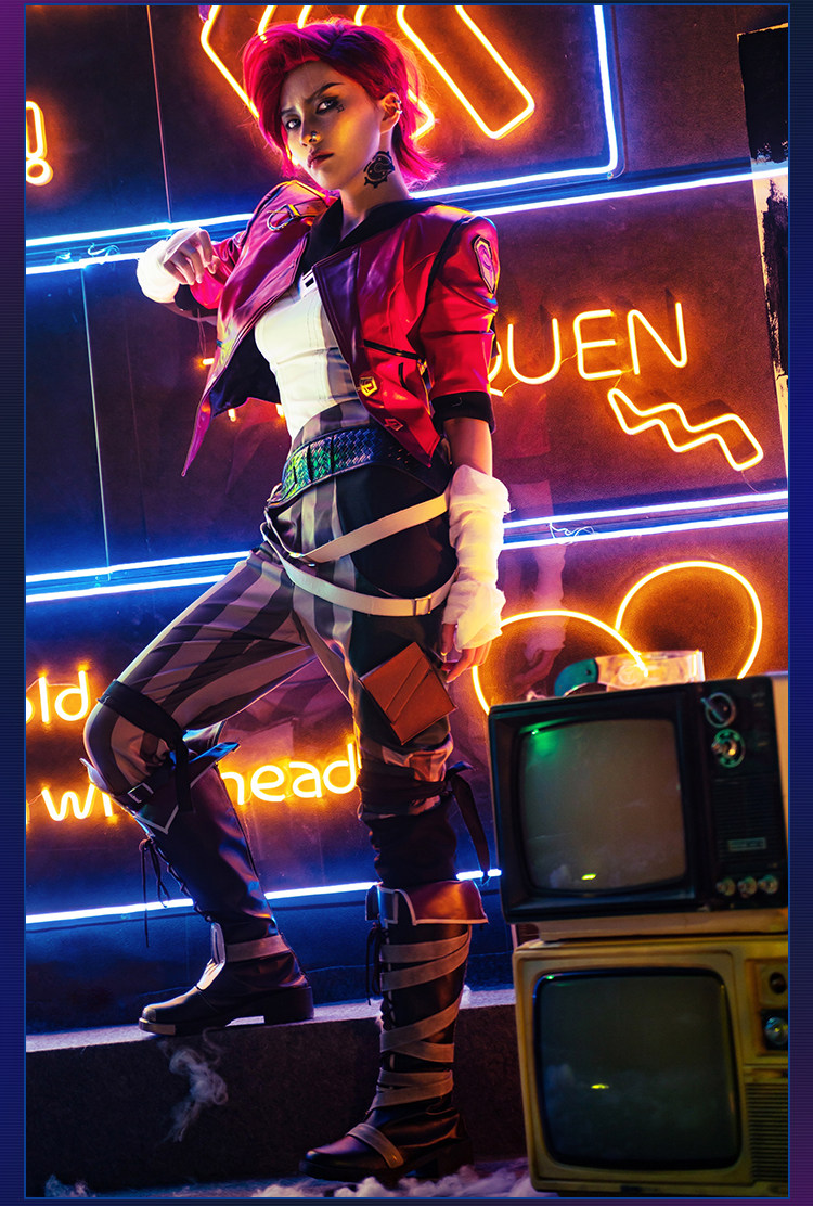 娜多LOL英雄联盟cos蔚VI双城之战蔚 皮城执法官cosplay服装女4790-阿里巴巴