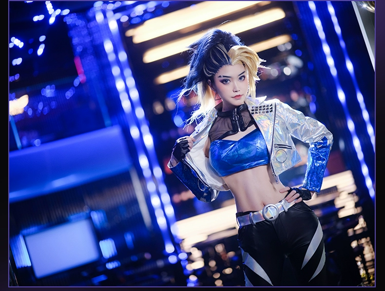 Naduo LOL Liên Minh Huyền Thoại Akali cos ca hát trang phục KDA nhóm nhạc nữ Yujie cosplay trò chơi hoạt hình trang phục