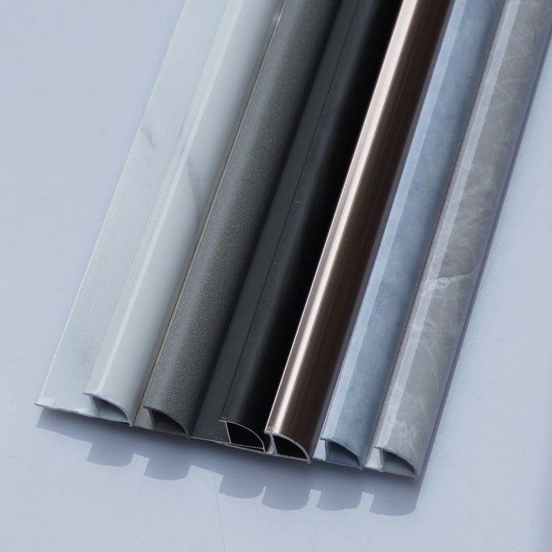 Niuyuan aluminum alloy gray black tile Yangjiao strip Yangjiao line closing edge strip Corner decorative metal