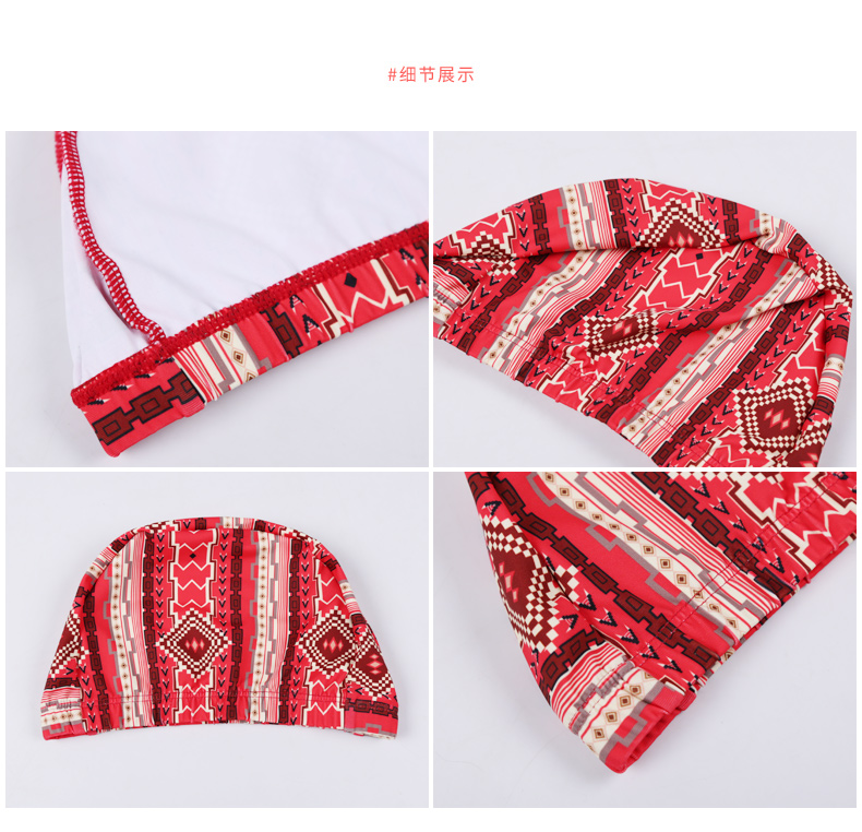 Mũ bơi Yi Meishan sọc đỏ in thời trang Hàn Quốc nữ dễ thương mũ vải người lớn thoải mái thiết bị bơi - Mũ bơi mũ bơi speedo