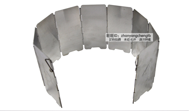 Nhôm ngoài trời bếp kính chắn gió lĩnh vực kính chắn gió bếp thiết bị cắm trại 10 miếng 8 miếng 9 miếng - Bếp lò / bộ đồ ăn / đồ nướng dã ngoại lò nướng gas mini