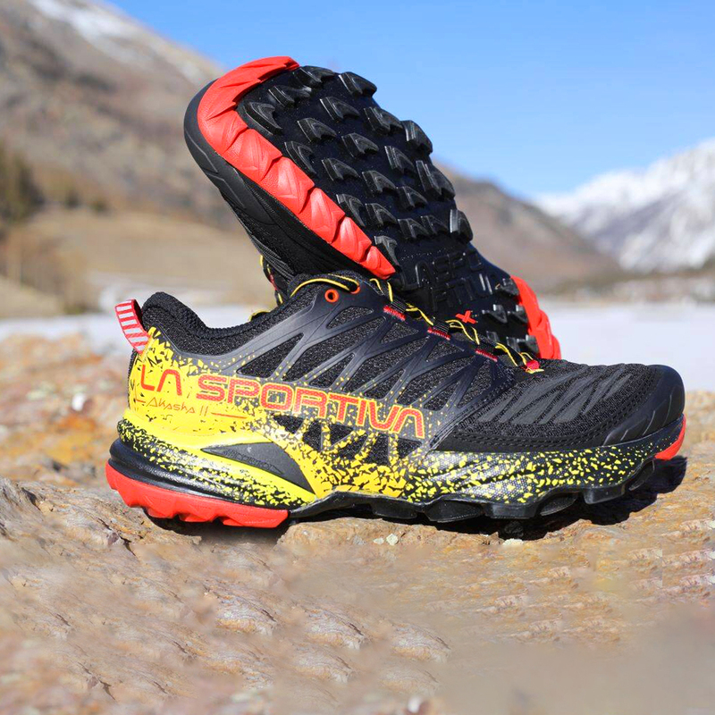 Lasportiva Outdoor Hiking Shoes Akasha Lightweight Trail Running Shoes Breathable Shock-Absorbing Marathon Running Shoes