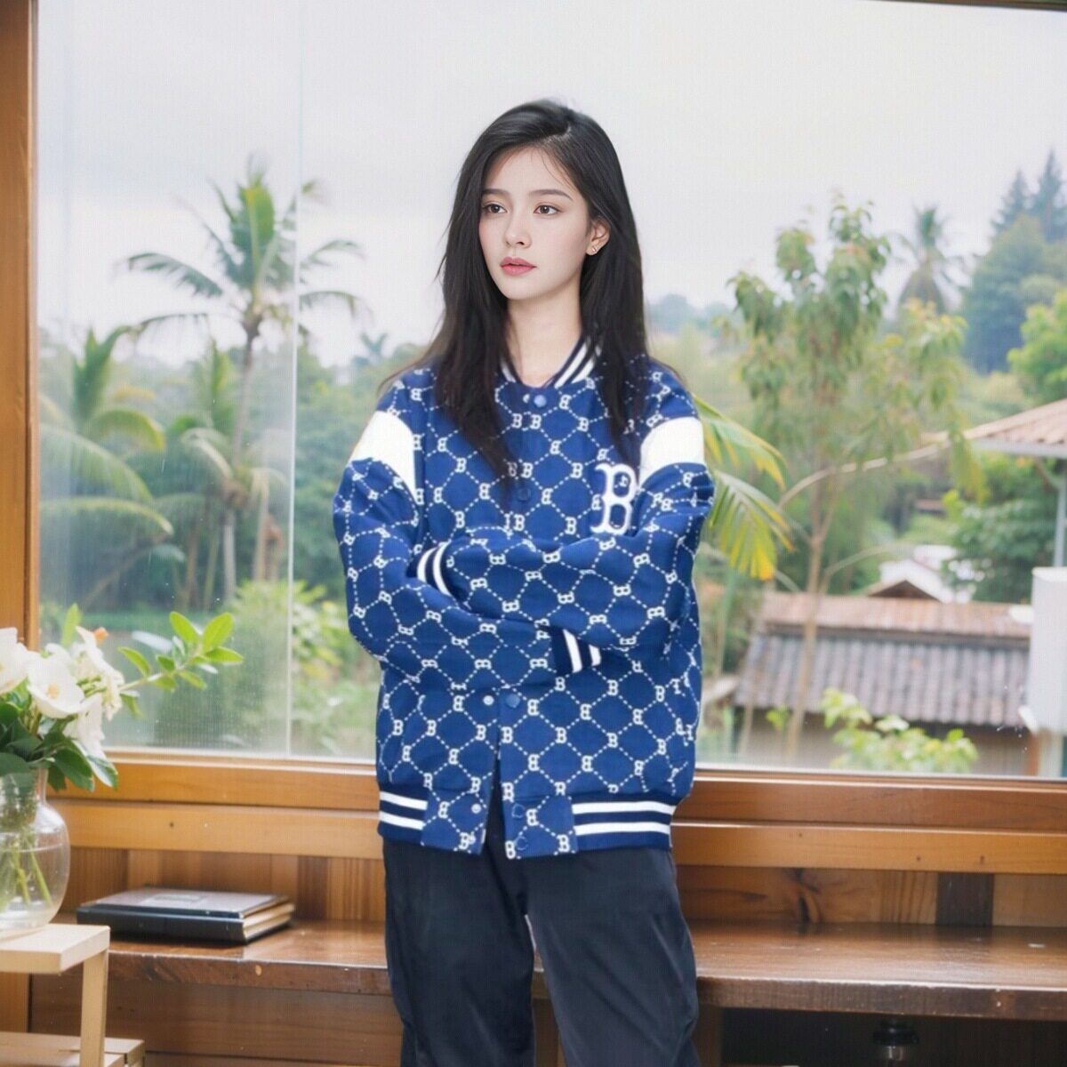 24 New MLB Couple Baseball Jackets Men's and Women's NY Retro Old Flower Full Label Sports Jackets 3AJPM0641