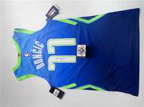 NBA Dallas Mavericks Platinum CITY Edition Lukadoncic autograph Retro Jersey CITY