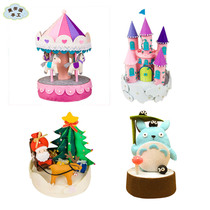 One piece of cut-free trojan horse Christmas music box Birthday gift non-woven handmade fabric diy material bag