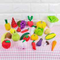 Cut-free non-woven fabric handmade diy material bag simulation fruit and vegetable house toy kindergarten homework