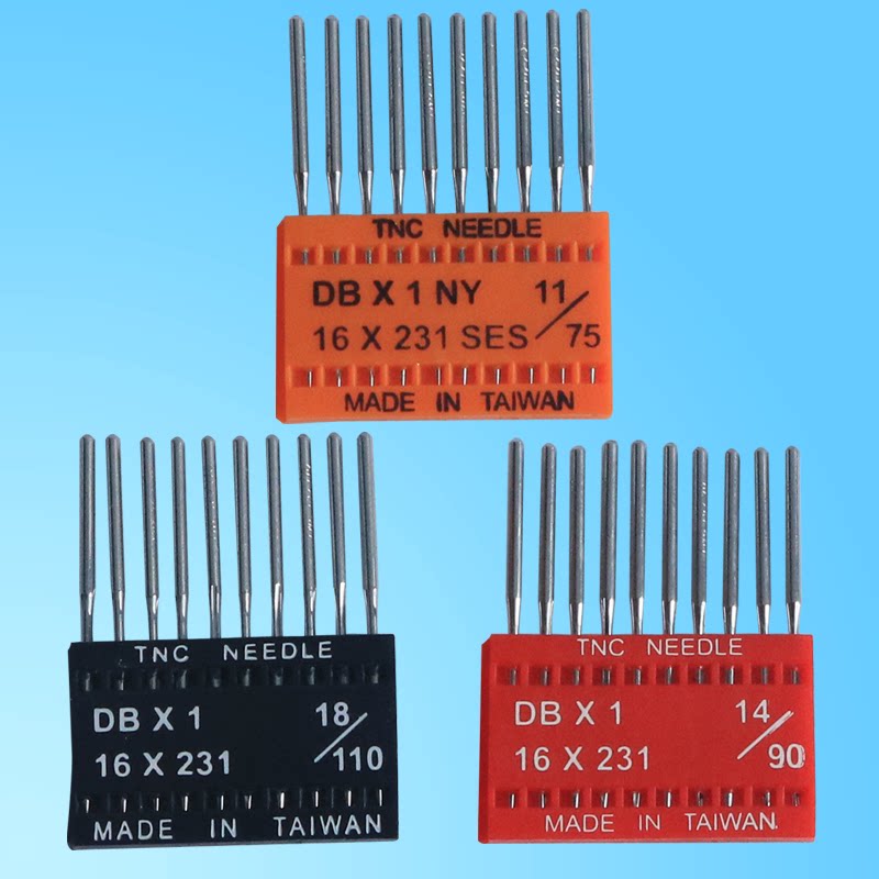 台湾TNC迪恩斯工业平缝机机针细柄DBX1电脑自动剪线96进口圆头针