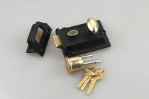 New door lock Door lock Bull head lock Old-fashioned indoor and outdoor wooden door lock Bedroom door lock lock core lock Indoor doorball