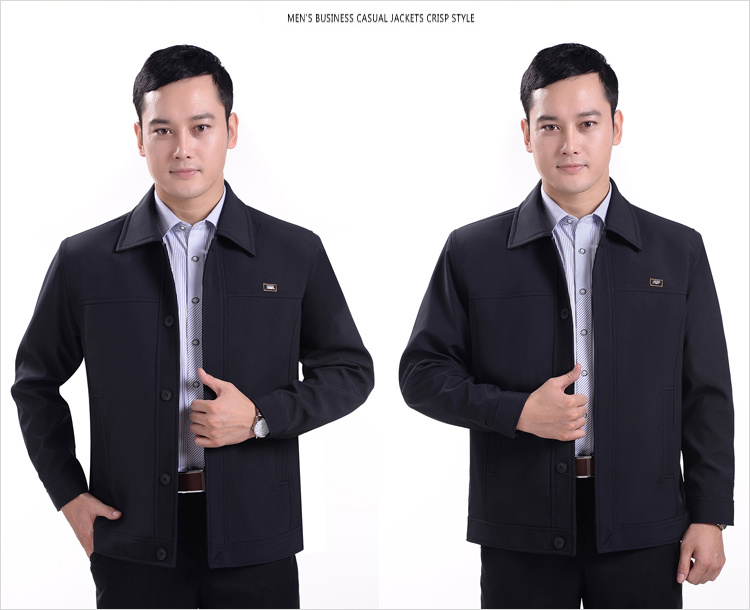 Mùa thu và mùa đông cha mặc áo khoác nam trung niên áo khoác ngoài trung niên quần áo nam cộng với áo khoác cotton dày áo khoác jean