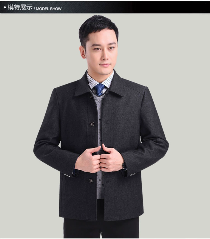 Áo khoác nam trung niên 2018 nam xuân mới và thu đông 40-50 tuổi áo khoác nam trung niên