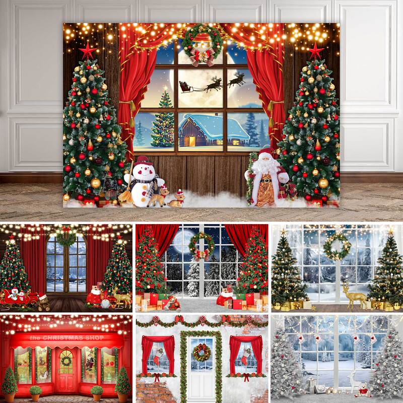 Neoback Christmas Party Event Scene New Year Celebration Decoration Photography Indoor Photo Backdrop