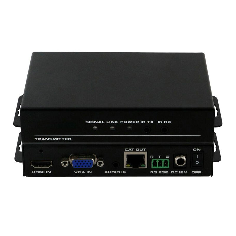 Ke Xunlong HDBASET transmitter HD hdmi network cable transmitter HDMI plus VGA extender POE power supply