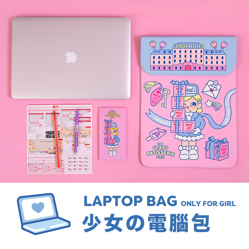 ins girl's heart apple pen electric bag macbookpro women liner bag macbookair protective sheath