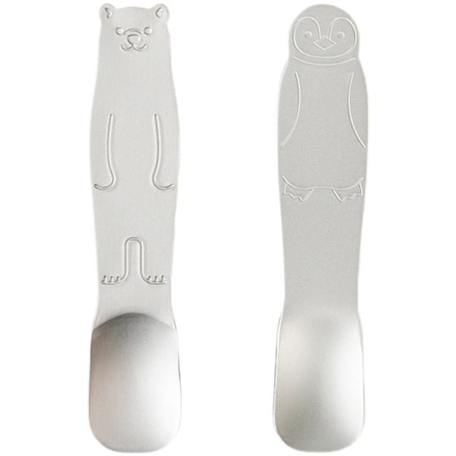 Japanese echo ice cream spoon stainless steel ice cream spoon cute children's dessert spoon bear yogurt spoon jelly spoon